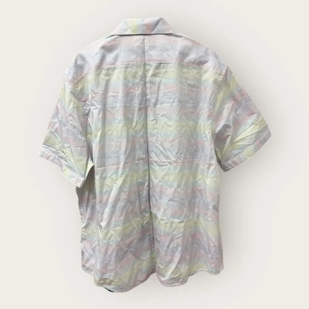 NWT Robert Graham 3XL Classic Fit Short Sleeve Button Down Geometric Shirt